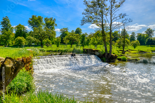 Bild auf Leinwand A Beautiful Weir In The British Countryside