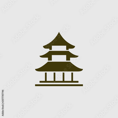 pagoda logo minimalist graphic design