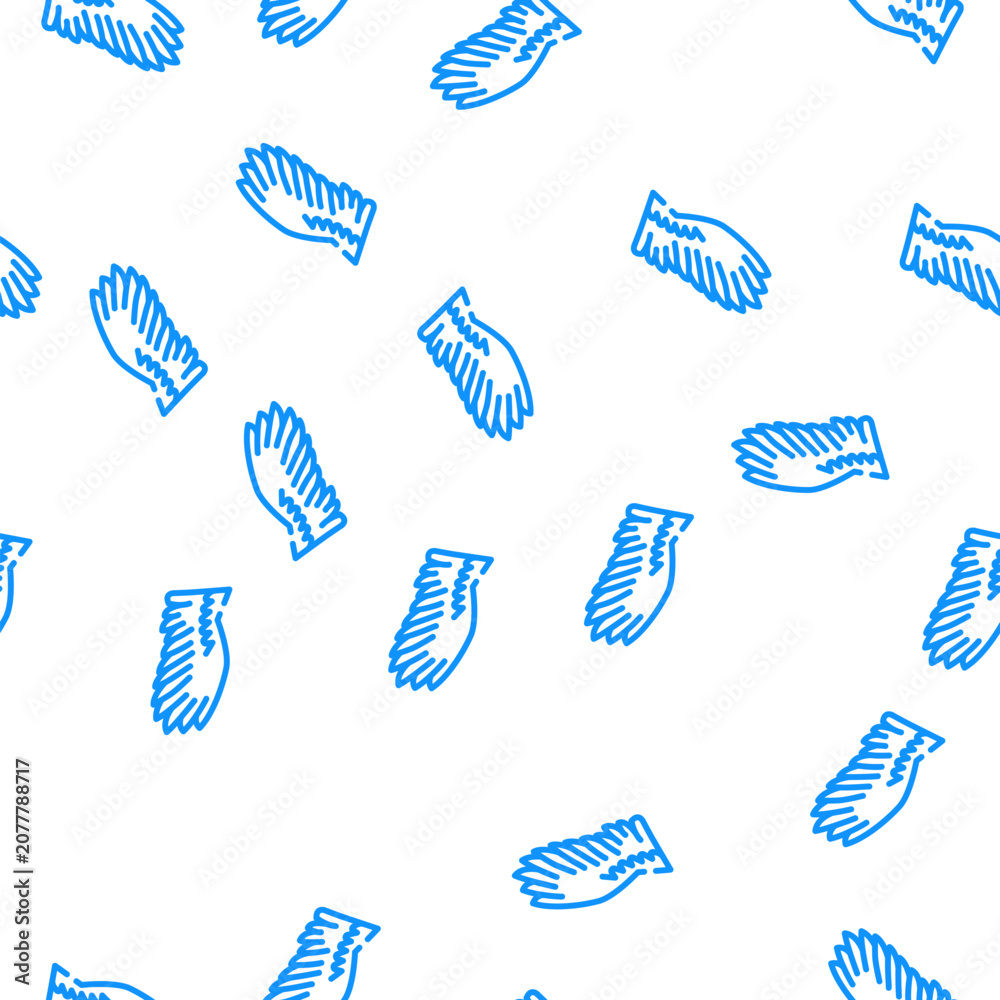 Obraz premium birds wing vector seamless pattern birds wing sign illustration
