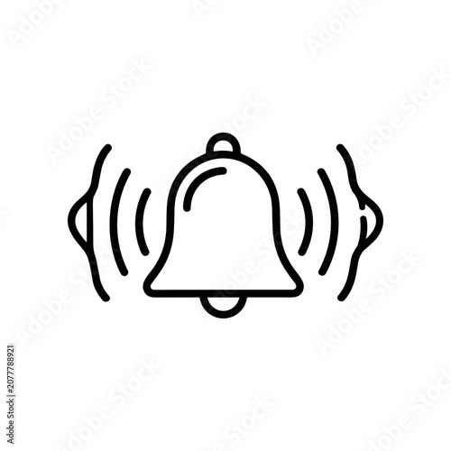 Fotografie Ringing Bell Sound Alert Symbol.