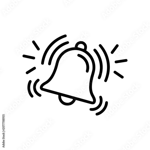Fotografie Alarm Bell Ringing Loudly Notification.