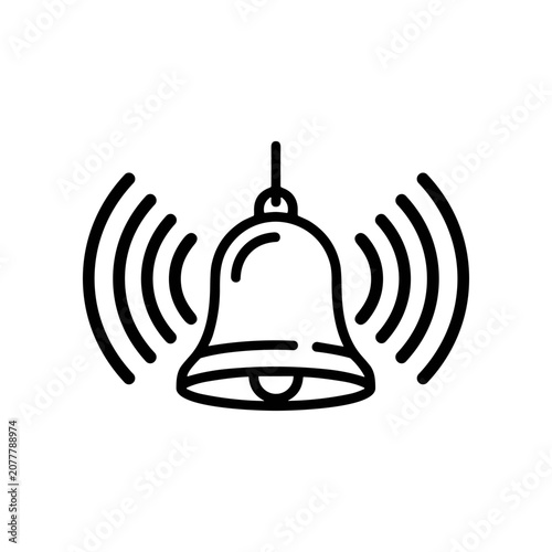 Foto Alarm Bell Sound Warning Signal Icon.
