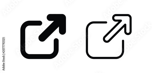 Bild auf Leinwand External link or share icon for web and app interfaces, clean vector illustratio