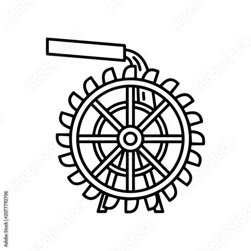 Detailed drawing of a gear.