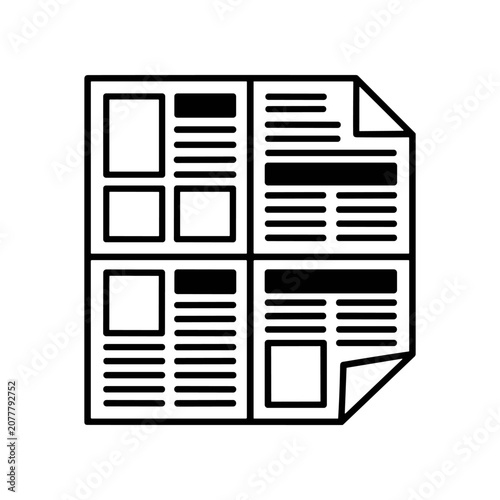 Newspaper sheets with blank lines.