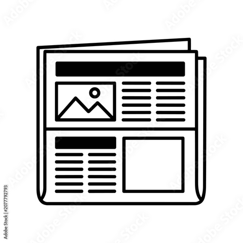 Newspaper with folded corner pages.