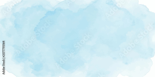 Fotografía Abstract watercolor blue sky cloudscape with fluffy white cumulus clouds, clouds