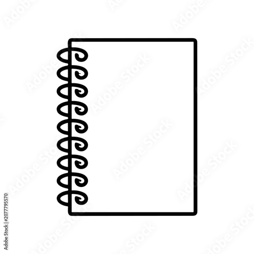 Spiral Bound Notebook Paper Book.