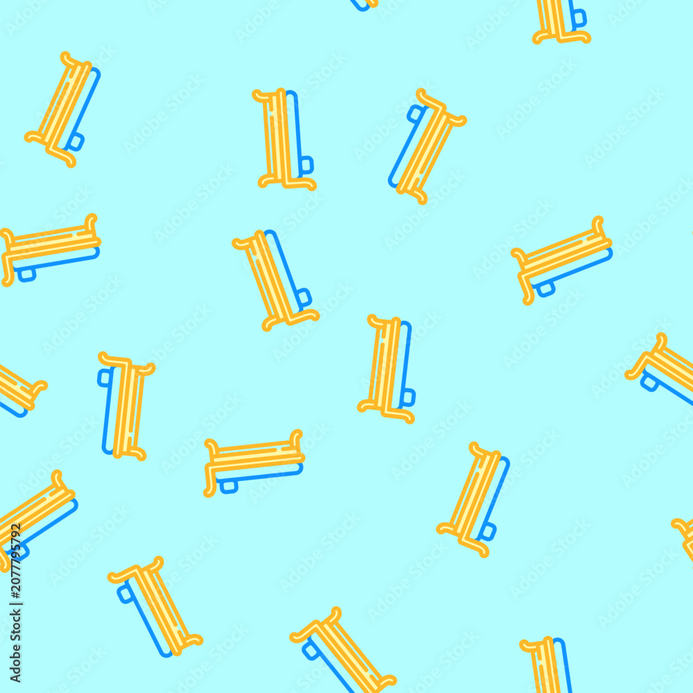 Fototapeta premium daybed outdoor furniture vector seamless pattern daybed outdoor furniture sign illustration
