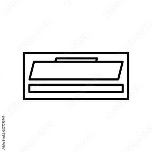 Simple black and white printer icon.