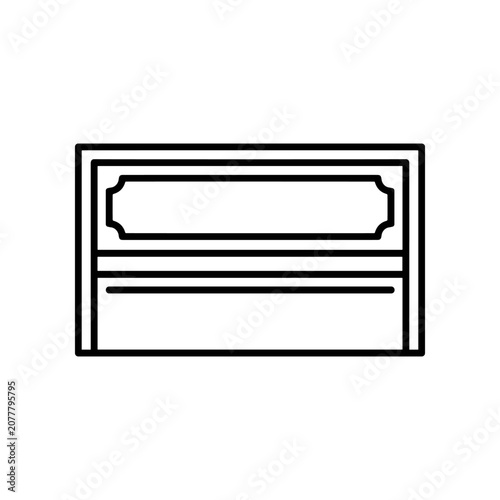 Simple black line art mailbox icon.