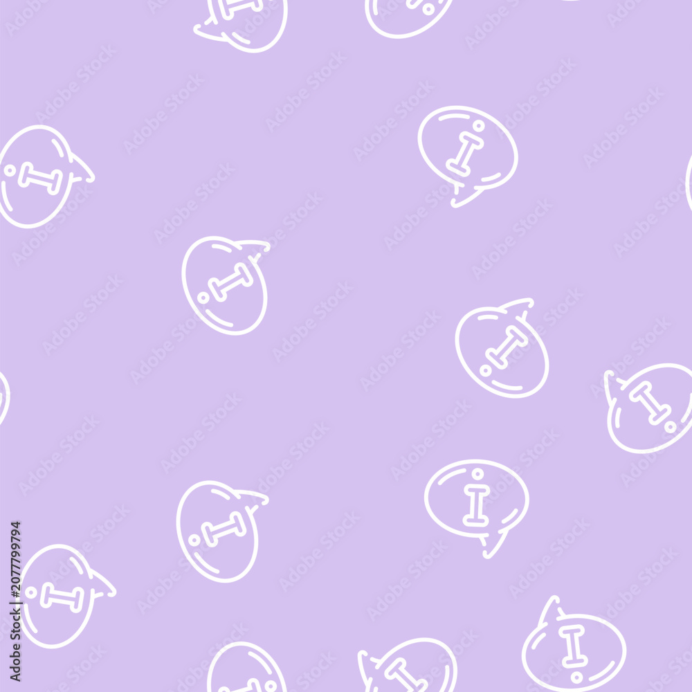 Obraz premium information speech line seamless pattern information speech thin line illustration