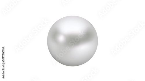 Fotografija Single lustrous white pearl with soft reflections