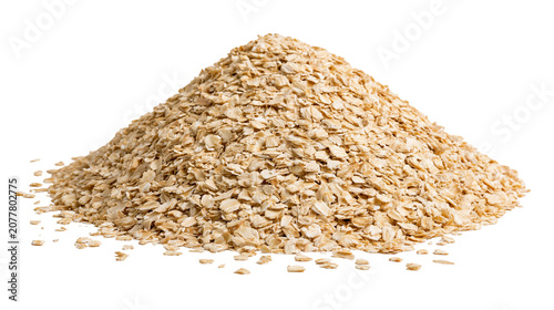 Pile of rolled oats cereal flakes