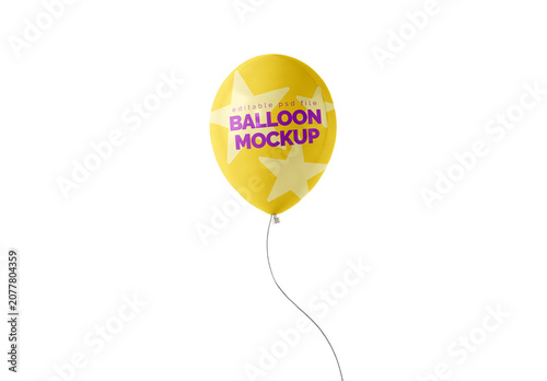 Balloon Mockup Design for Branding Presentation and Marketing