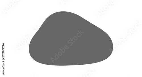Minimalist Gray Shape on White Background: A Study in Geometric Abstraction
