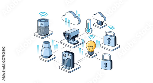 Connected internet of things devices for smart home security