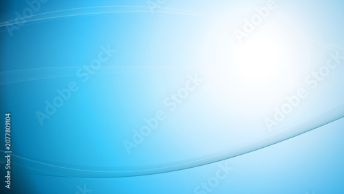 Serene blue abstract background featuring elegant flowing curves conveying tranquility and modern technological innovation