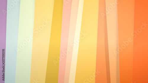 Modern minimalist abstract background with overlapping colorful stripes representing warmth and energetic transition
