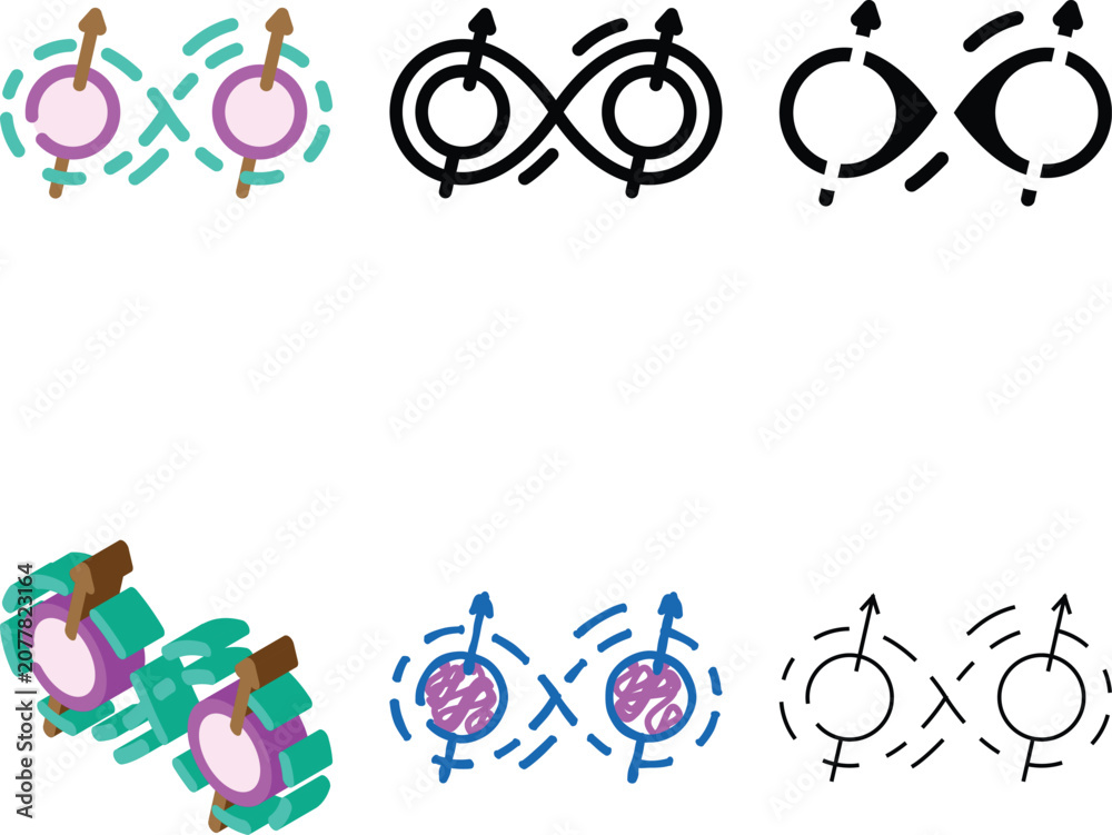 Fototapeta premium entanglement quantum technology color icon vector. entanglement quantum technology sign. isolated symbol simplified illustration