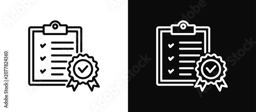 Φωτογραφία Compliance icon set black and white