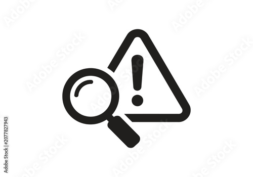 Obraz na płótnie Warning search alert icon
