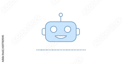 Robot character waving greeting, 4k video animated scene with alpha channel. Friendly futuristic robot animation with gesture motion on white background.