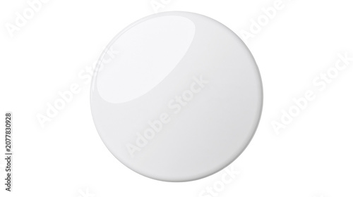 Vászonkép Glossy white sphere with reflections