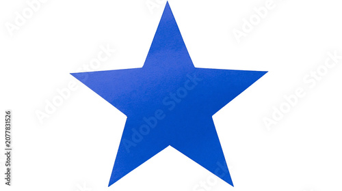 Blue five-pointed star shape