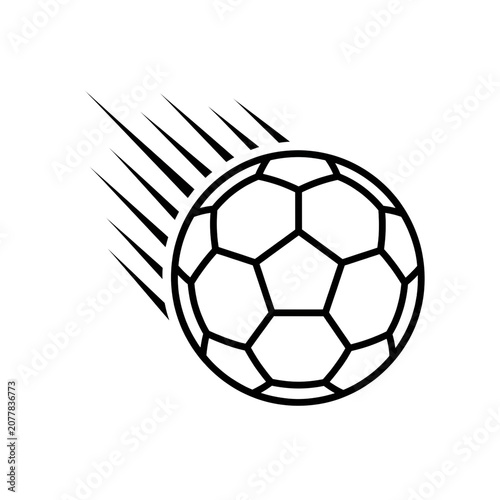 Dynamic Flaming Soccer Ball with Fire Trails and Motion Lines Vector Illustration