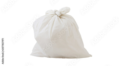Canvas-taulu Tied white garbage bag full of trash