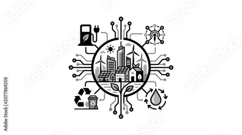 Circular green energy ecosystem for sustainable urban development