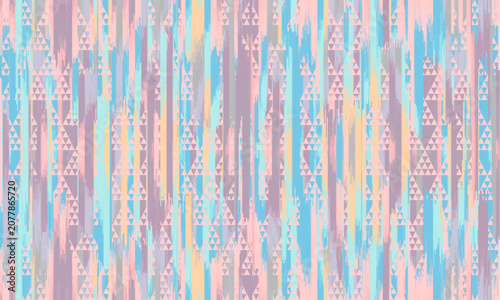 Photos Washed blurry wavy ikat seamless vector pattern