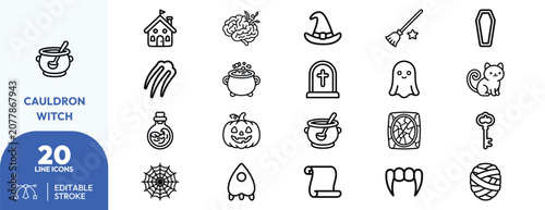 Obraz na płótnie Occult Ritual Symbols icon set