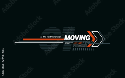 moving forward quote graphic lines 
