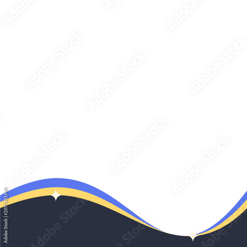 Modern abstract wave border design