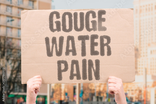 Fotografi "Gouge water pain" Clean water becomes unaffordable during crises