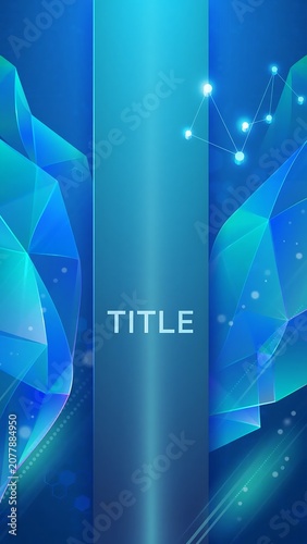 Abstract Blue Technology Background with Digital Elements.