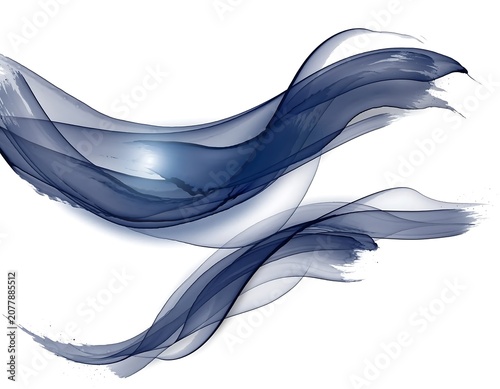 Abstract Blue Wave Motion Design.