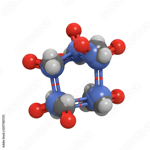 Molecular structure of a benzene ring with hydroxyl groups isolated on transparent background