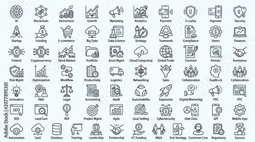 Business icons set, set of numbers and icons for web. Money, bank, contact, infographic. Icon collection
