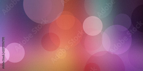 Quadro su tela Abstract image of colorful bokeh lights, soft blurred circles floating on vibrant gradients, a dreamlike background design