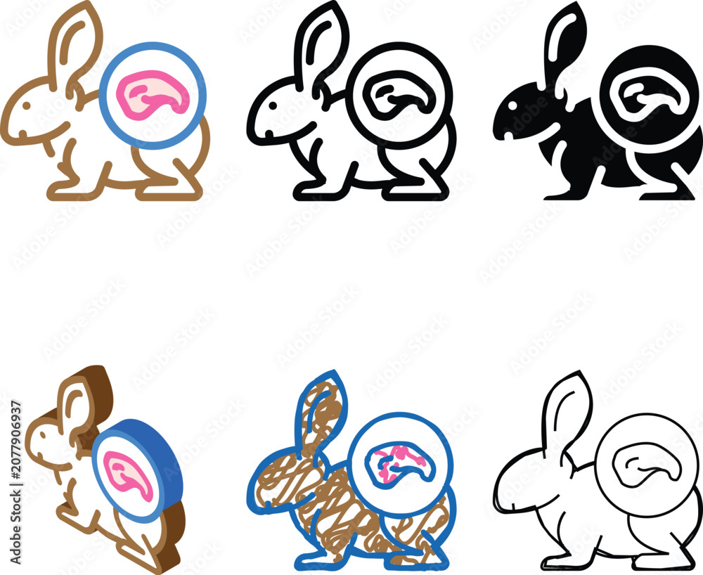 Fototapeta premium rabbit pack meat color icon vector. rabbit meat sign. isolated symbol illustration