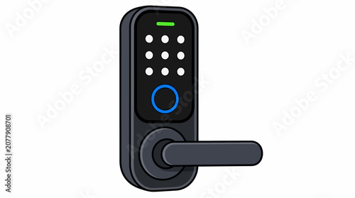 Smart Electronic Door Lock Handle.