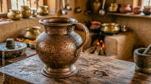 Karaikudi Chettinad style, Chettinad culture, Chettinad kitchen, Chettinad kitchen vessels, copper vessels, bronze vessels, brass vessels, antique cookware, heritage cookware, traditional kitchen ware