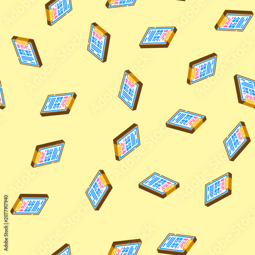 Foto treatment plan cancer isometric seamless pattern