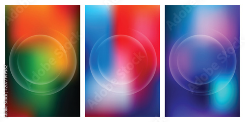 Abstract Blurry Backgrounds With Circular Overlays