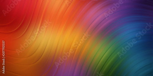 Bild auf Leinwand Colorful abstract background with flowing wavy lines and vibrant rainbow gradients shifting from red orange yellow purple and blue