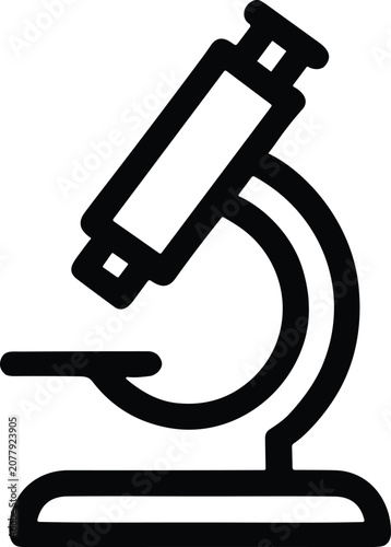 Microscope Laboratory Research Silhouette Vector Icon