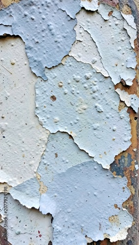 Close-up of aged, peeling, and weathered paint texture.